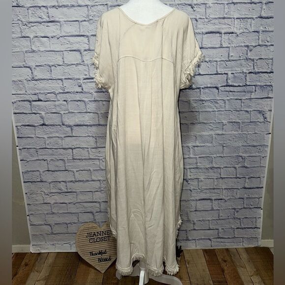 NWT Vasna boho linen blend pocket dress high low - Picture 9 of 14